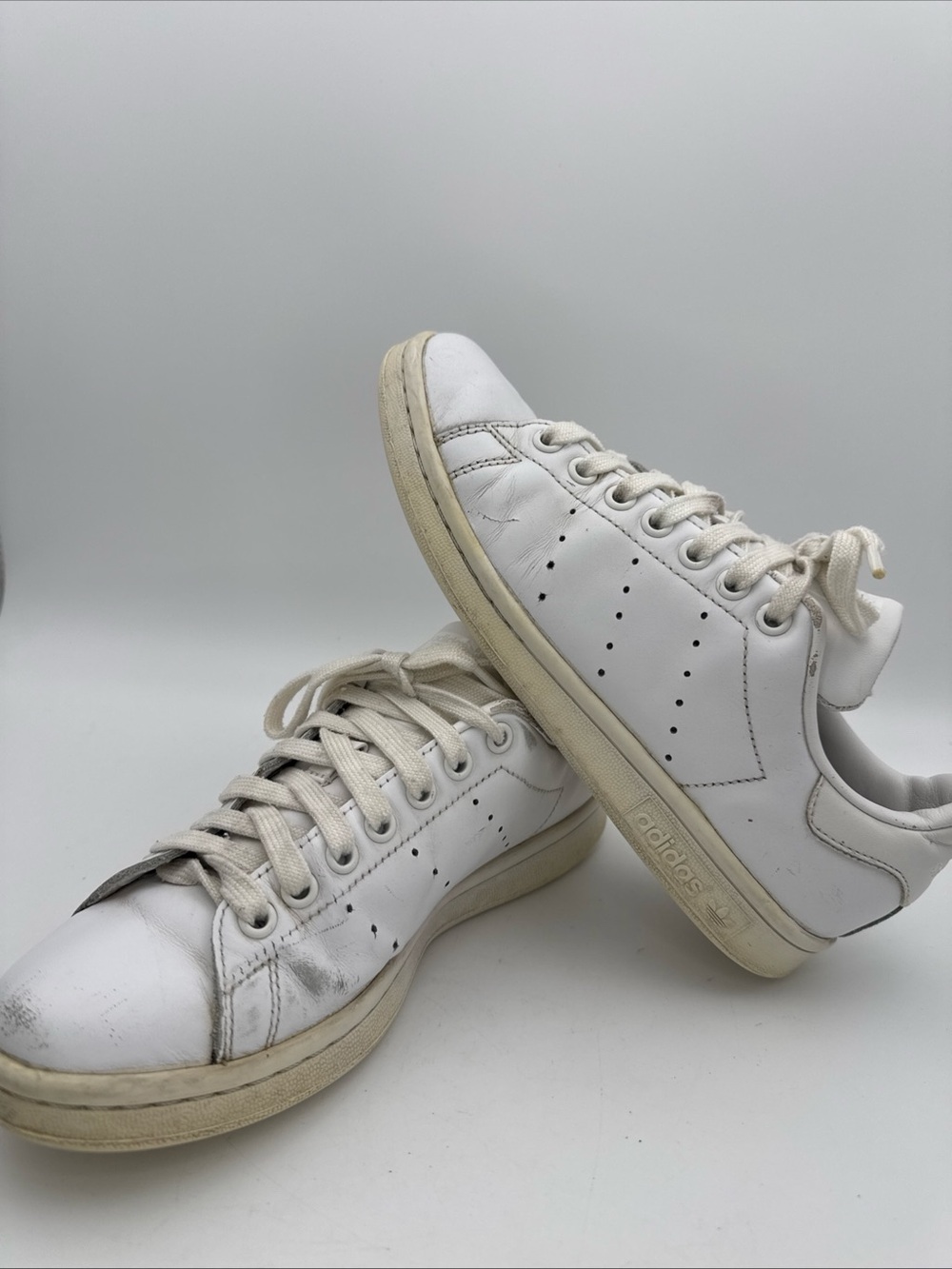 Adidas Stan Smith Triple White Shoes Sneakers Men’s Size 5.5